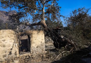 Ιεράπετρα: Στάχτη χιλιάδες στρέμματα – Διάσπαρτες εστίες φωτιάς και μάχη με τις αναζωπυρώσεις