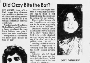 Όζι Όσμπορν: 11 απόλυτα εξωφρενικές στιγμές – Αποκεφαλισμοί, σφαγεία, ναρκωμένος εφημέριος και Τζορτζ Μπους