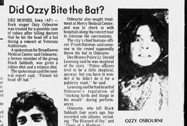 Όζι Όσμπορν: 11 απόλυτα εξωφρενικές στιγμές – Αποκεφαλισμοί, σφαγεία, ναρκωμένος εφημέριος και Τζορτζ Μπους