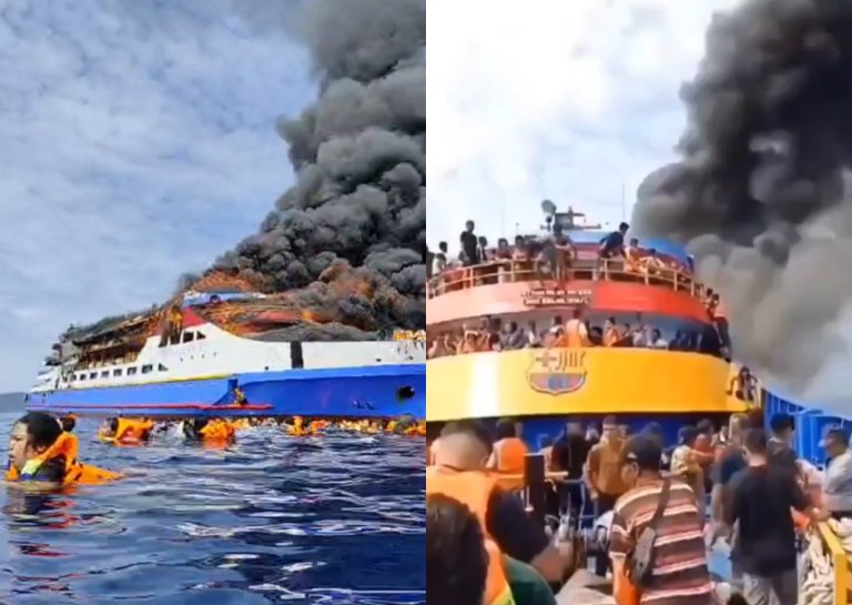 Ινδονησία: Φέρι με 280 επιβάτες τυλίχθηκε στις φλόγες