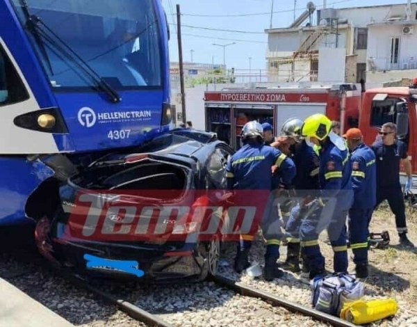 Πάτρα: Σύγκρουση συρμού του Προαστιακού με ΙΧ – Εγκλωβίστηκε ο οδηγός του οχήματος