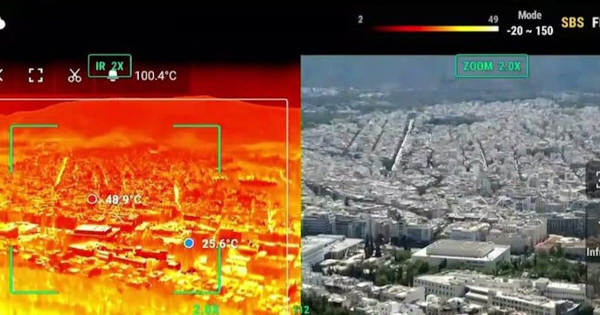 Καιρός: Θερμική κάμερα «έδειξε» πάνω από 50 βαθμούς στην Αθήνα