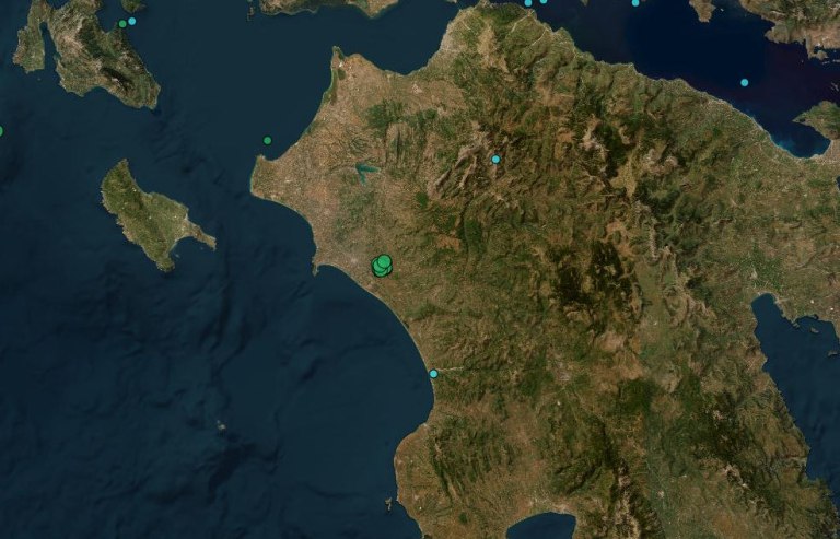 Σεισμός: Δόνηση 3,8 βαθμών της κλίμακας Ρίχτερ ανατολικά του Πύργου