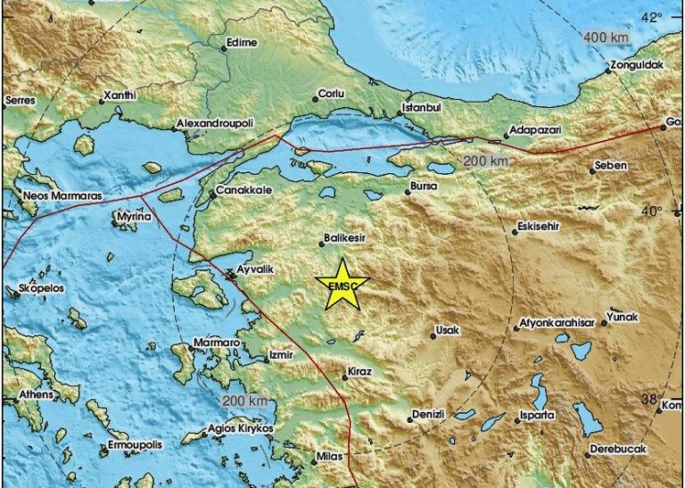 Δυνατός σεισμός στη Δυτική Τουρκία