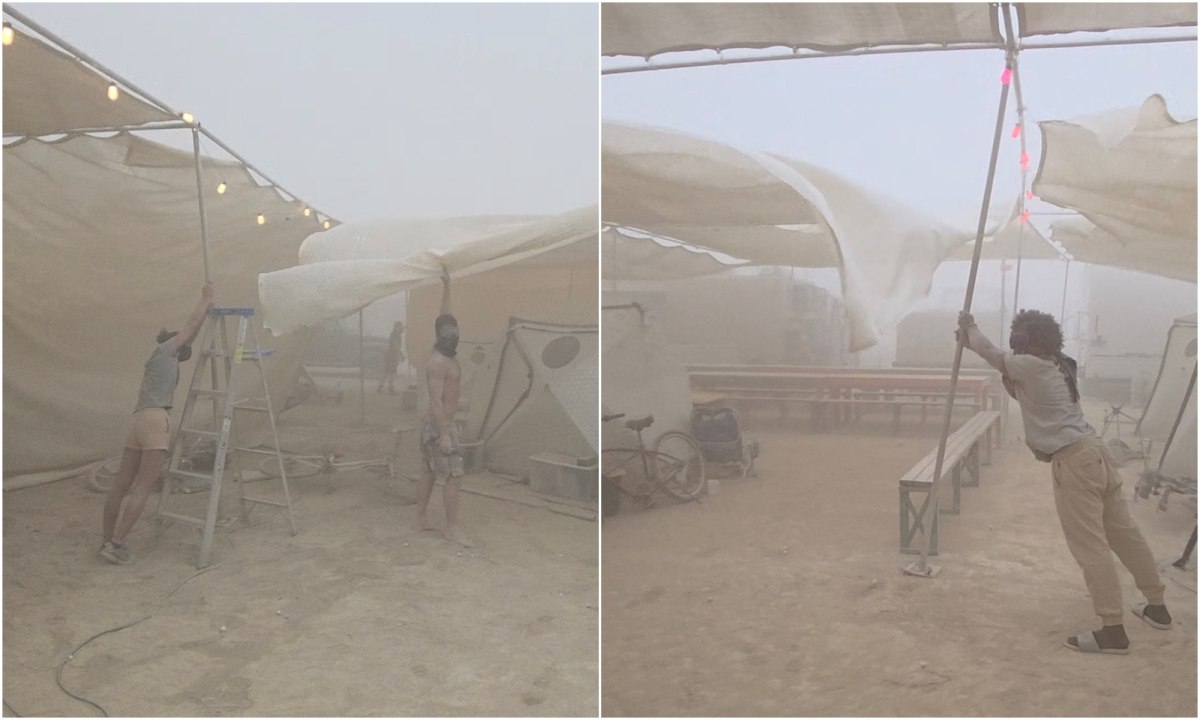 Ισχυροί άνεμοι και καταιγίδες σκόνης διέλυσαν τις εγκαταστάσεις του φεστιβάλ Burning Man