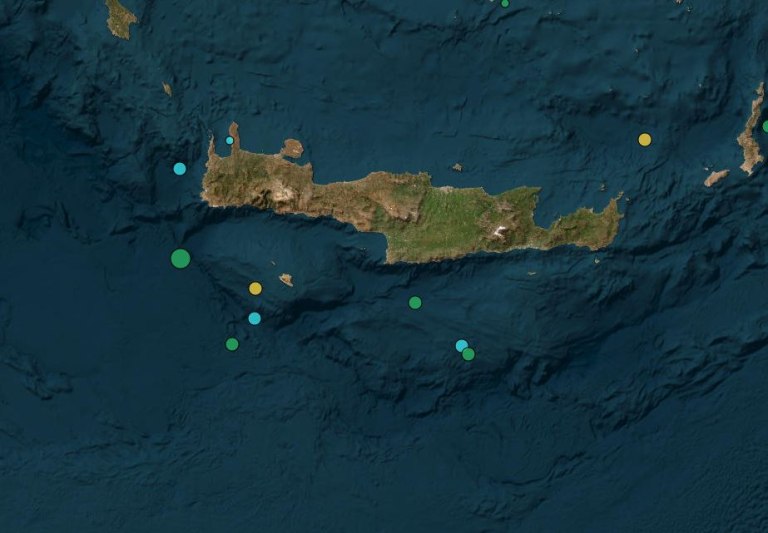 Σεισμός 4,2 Ρίχτερ νότια της Κρήτης