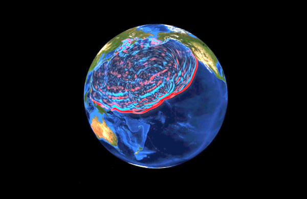 Δείτε σε προσομοίωση το τσουνάμι της Καμτσάτκα να απλώνεται στην υδρόγειο