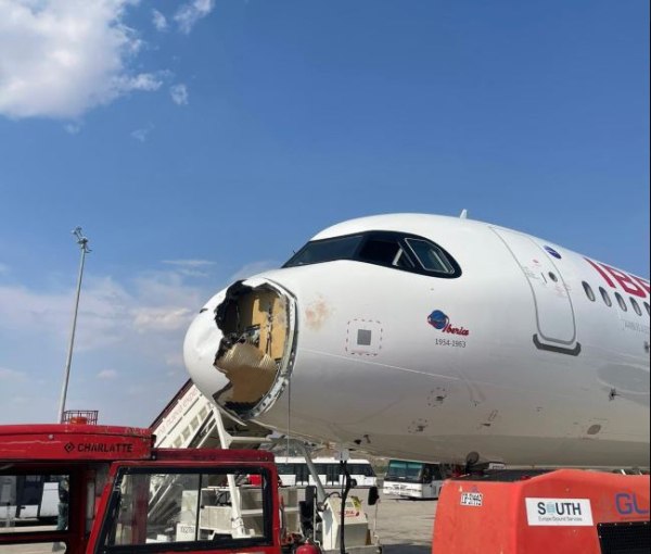 Μαδρίτη: Τεράστια ζημιά σε Airbus προκάλεσε ένα πουλί