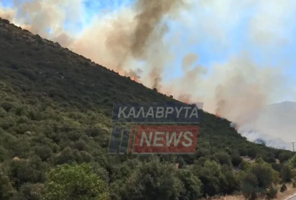 Φωτιά στα Καλάβρυτα – Ήχησε το 112 – Οριοθετήθηκε η πυρκαγιά στο Μαλαπάσι Πύργου