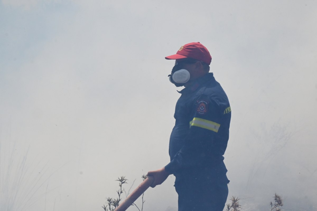 Φωτιά στην περιοχή Σταυράκια στο Ηράκλειο Κρήτης
