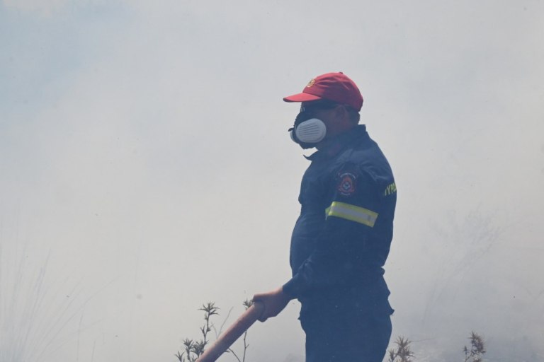 Φωτιά στην περιοχή Σταυράκια στο Ηράκλειο Κρήτης