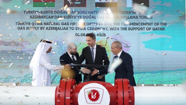 Ξεκίνησε η ροή φυσικού αερίου από το Αζερμπαϊτζάν και την Τουρκία προς τη Συρία