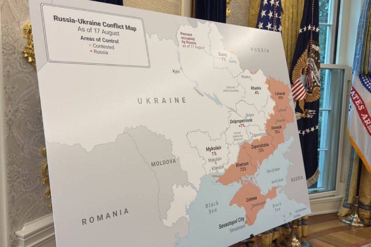 ΗΠΑ: Ο χάρτης της Ουκρανίας με τα εδάφη που κατέχει η Ρωσία στη συνάντηση Τραμπ – Ζελένσκι και η σημασία του