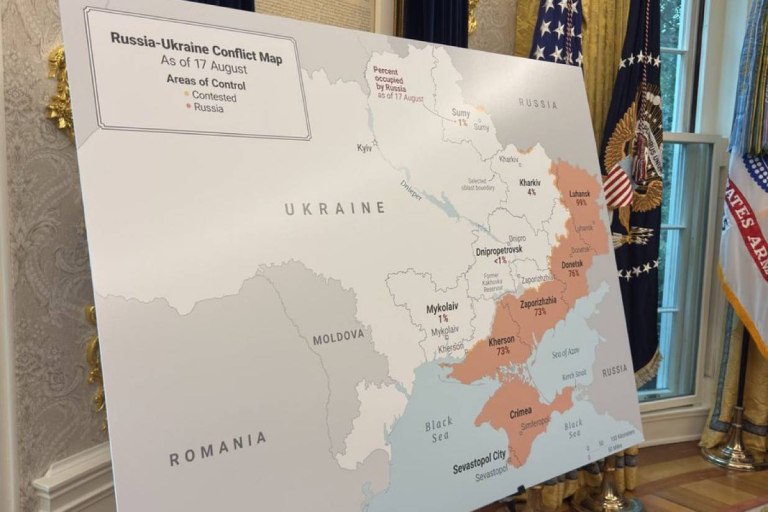 ΗΠΑ: Ο χάρτης της Ουκρανίας με τα εδάφη που κατέχει η Ρωσία στη συνάντηση Τραμπ – Ζελένσκι και η σημασία του