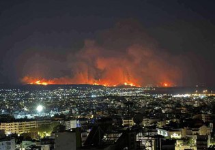 Εικόνες Αποκάλυψης από τη φωτιά στην Πάτρα – Πύρινη λαίλαπα στη Χίο και στην Πρέβεζα