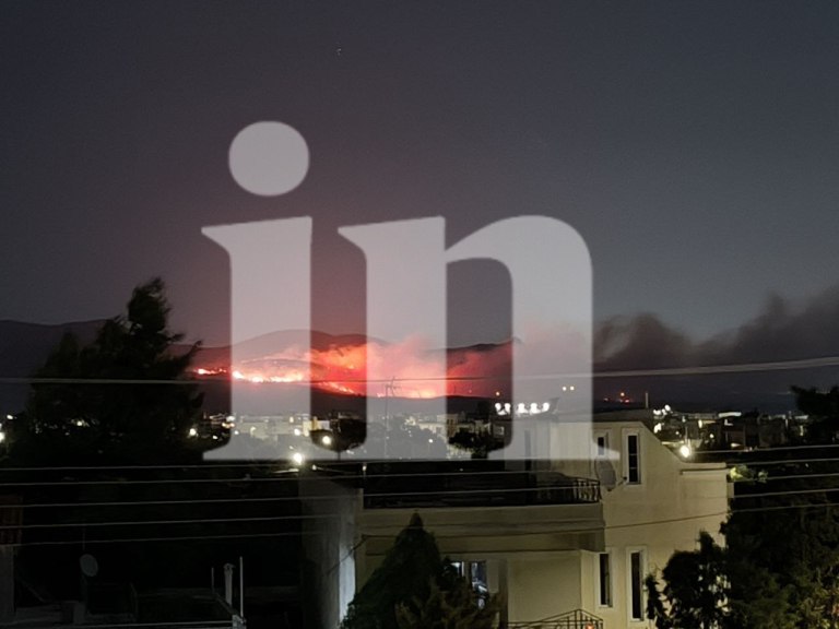 Μεγάλη φωτιά τώρα στα Μέγαρα, κοντά σε κατοικημένη περιοχή