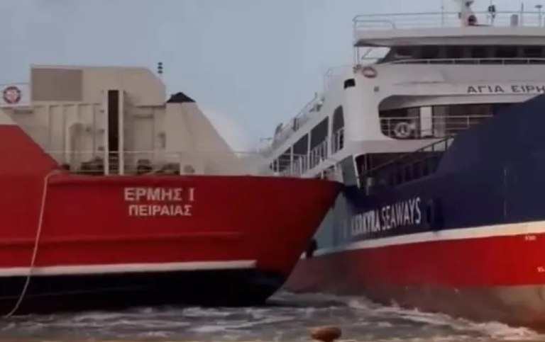 Ηγουμενίτσα: Σύγκρουση πλοίων στο λιμάνι – Έσπασαν οι κάβοι λόγω των ισχυρών ανέμων