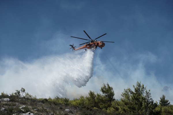 Φωτιά σε δασική έκταση στο Μυρόφυλλο Τρικάλων