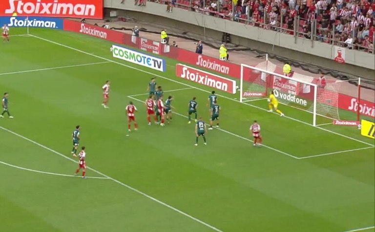 Άνοιξε το σκορ ο Ολυμπιακός, με κεφαλιά – «οβίδα» του Ρέτσου (1-0, vid)