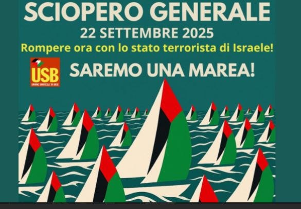 Ιταλία: Απεργία από τα συνδικάτα βάσης ενάντια στη «γενοκτονία στη Γάζα»