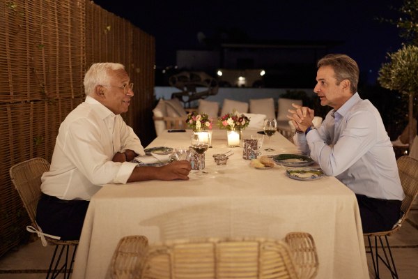 Δείπνο στον Αντόνιο Κόστα παρέθεσε ο πρωθυπουργός Κυριάκος Μητσοτάκης