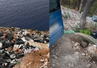 Συνελήφθησαν 5 άτομα στο Αγκίστρι που άδειαζαν υγρά λύματα και πετούσαν μπάζα δίπλα στη θάλασσα