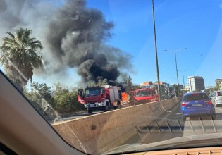 Φωτιά σε όχημα στη λεωφόρο Κηφισίας στο ύψος του Χαλανδρίου – Βίντεο