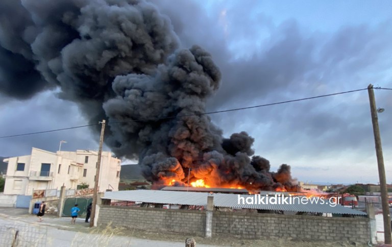 Φωτιά σε ελαιοτριβείο στη Χαλκιδική – Ήχησε το 112