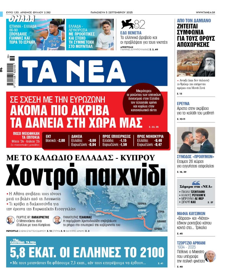 Στα «ΝΕΑ» της Παρασκευής: Χοντρό παιχνίδι