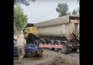 Κιάτο: Σοβαρό τροχαίο με τρεις τραυματίες – Ι.Χ συγκρούστηκε με φορτηγό