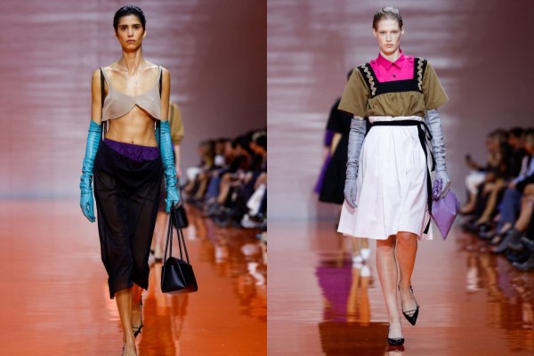 Πουκάμισα εργασίας με γάντια κοκτέιλ. Λεπτά σουτιέν και άχρηστες ποδιές. Τι στο καλό κάνει η Prada;