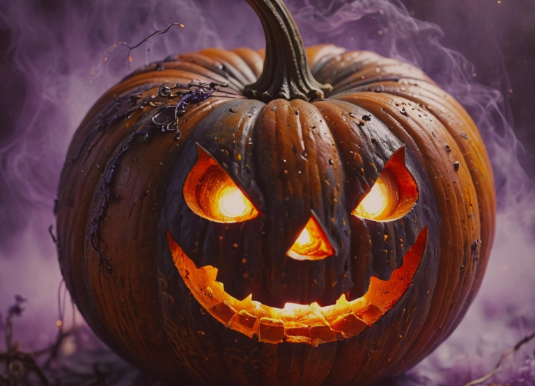 εικόνα που δείχνει τη χαρακτηριστική κολοκύθα του Halloween