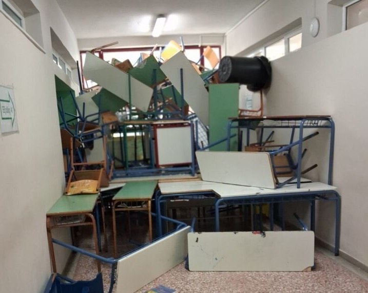 Εκτεταμένες φθορές στο γυμνάσιο Ραφήνας μετά τη λήξη κατάληψης – «Εικόνες θλίψης και οργής», λέει ο δήμος