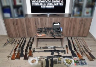 Ρέθυμνο: Έφοδος της Αστυνομίας για όπλα – Πέντε συλλήψεις
