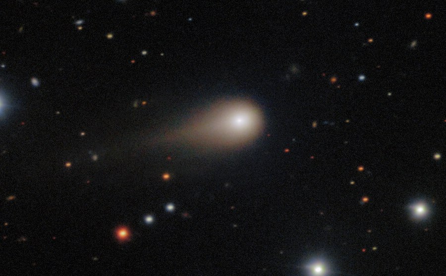 Η κόμη και η ουρά του 3I/ATLAS διακρίνονται σε αυτή την εικόνα του τηλεσκοπίου Gemini South στις 27 Αυγούστου 2025 (Gemini Observatory/NOIRLab/NSF/AURA/Shadow the Scientist)