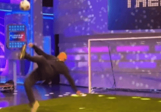 Έκλεψε την παράσταση ο Ρούνεϊ: Σκόραρε το εμβληματικό «ψαλιδάκι» σε… τηλεοπτική εκπομπή (vids)