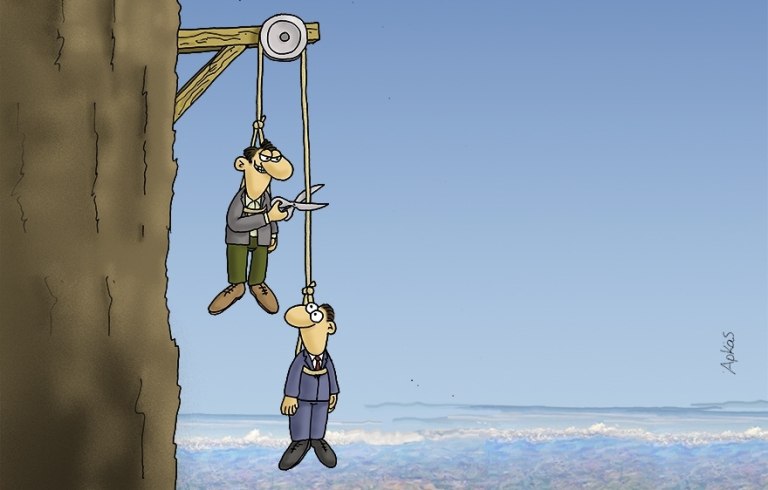 Αρκάς: Σκίτσο–καρφί για όσους νομίζουν ότι θα ανέβουν ρίχνοντας τους άλλους