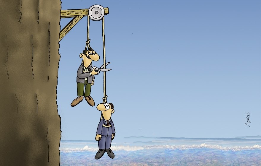 Αρκάς: Σκίτσο–καρφί για όσους νομίζουν ότι θα ανέβουν ρίχνοντας τους άλλους