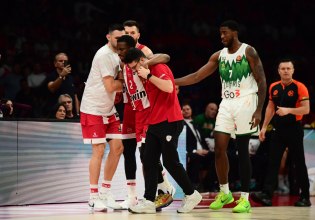 Ολυμπιακός: Τραυματίστηκε ο Έβανς και έφυγε υποβασταζόμενος (vid)