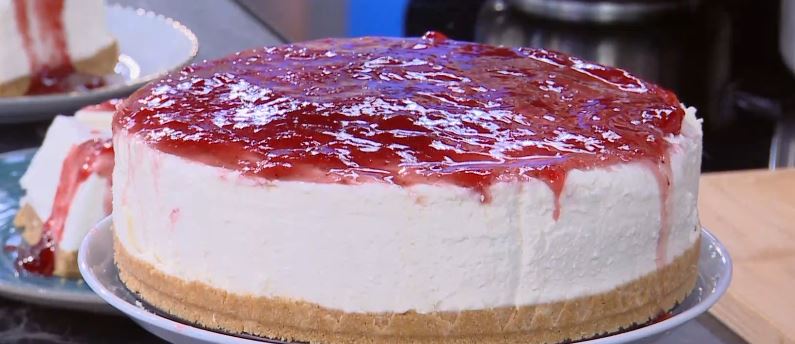 Συνταγή: Cheesecake με μαρμελάδα φράουλα