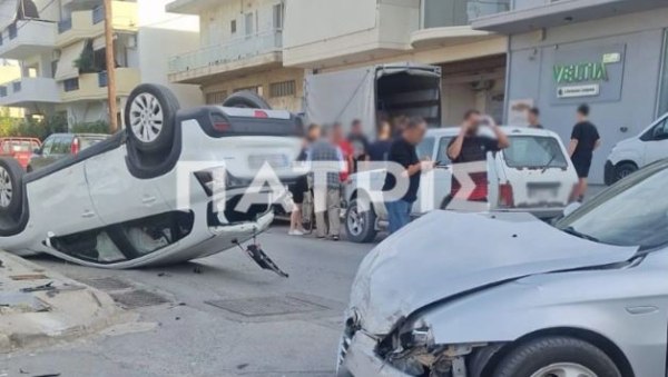 Σοβαρό τροχαίο στο Ηράκλειο Κρήτης – Άγιο είχε η οδηγός