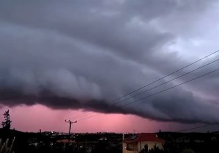 Κακοκαιρία Adel: Βίντεο με το εντυπωσιακό «shelf cloud» που σκέπασε τον ουρανό στην Αττική