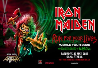 Oι Anthrax θα είναι οι special guests της πολυαναμενόμενης τεράστιας συναυλίας των Iron Maiden στο ΟΑΚΑ