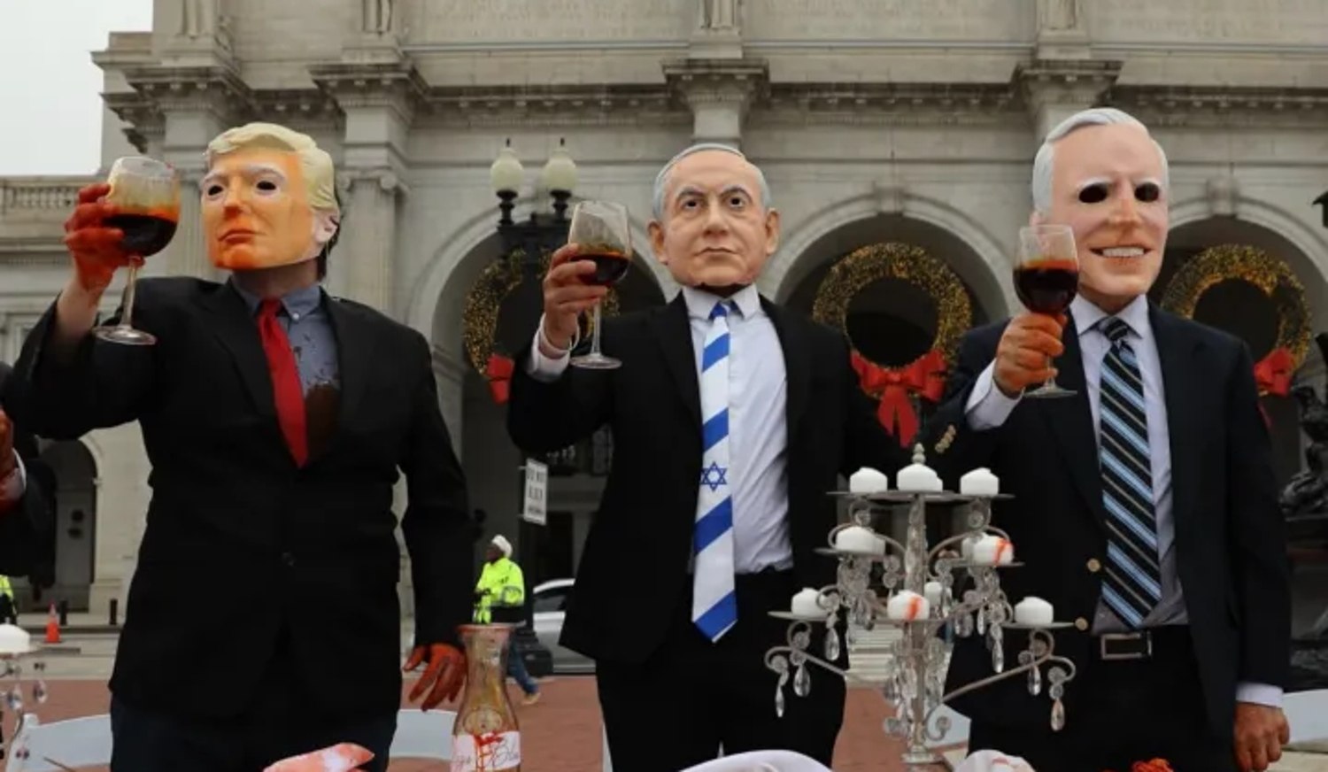 O Τραμπ, ο Νετανιάχου και ο Μπάιντεν «πίνουν το αίμα των παιδιών της Γάζας» στην Ουάσινγκτον