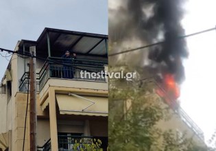 Θεσσαλονίκη: Στάχτη έγινε το διαμέρισμα στην Πυλαία – Οι πυροσβέστες απεγκλώβισαν μία ηλικιωμένη