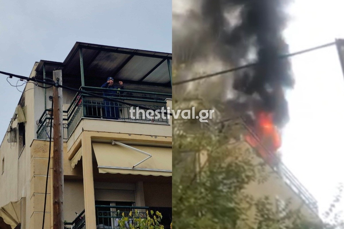 Θεσσαλονίκη: Στάχτη έγινε το διαμέρισμα στην Πυλαία – Οι πυροσβέστες απεγκλώβισαν μία ηλικιωμένη