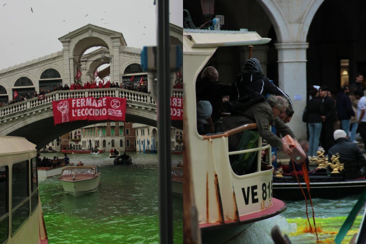 «Σταματήστε την οικοκτονία» – Παρέμβαση της Γκρέτα Τούνμπεργκ και άλλων ακτιβιστών στη Βενετία για την COP30