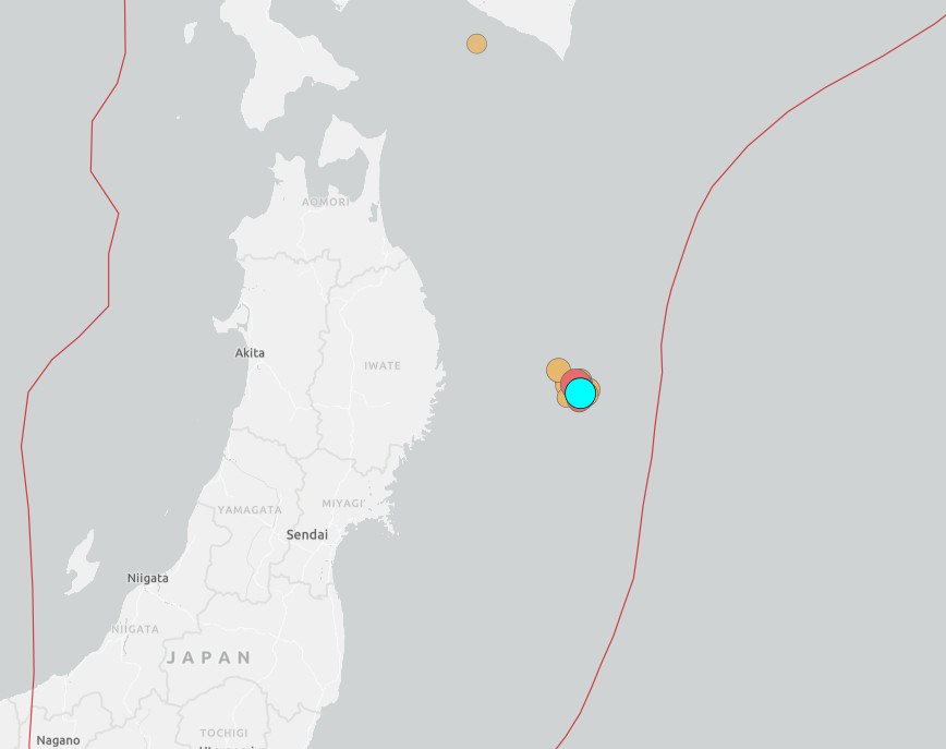 Προειδοποίηση για τσουνάμι μετά από ισχυρό σεισμό στα ανοικτά των ακτών της Ιαπωνίας