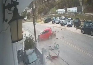 Κόρινθος: Βίντεο από σοκαριστικό τροχαίο με καραμπόλα τριών αυτοκινήτων