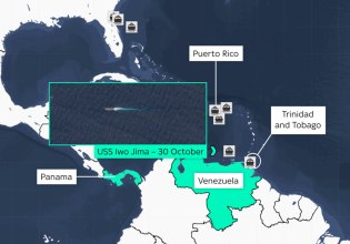 Βενεζουέλα: Δορυφορικές εικόνες δείχνουν πολεμικό των ΗΠΑ να πλησιάζει τη χώρα – Βοήθεια από Κίνα και Ρωσία ζητά ο Μαδούρο